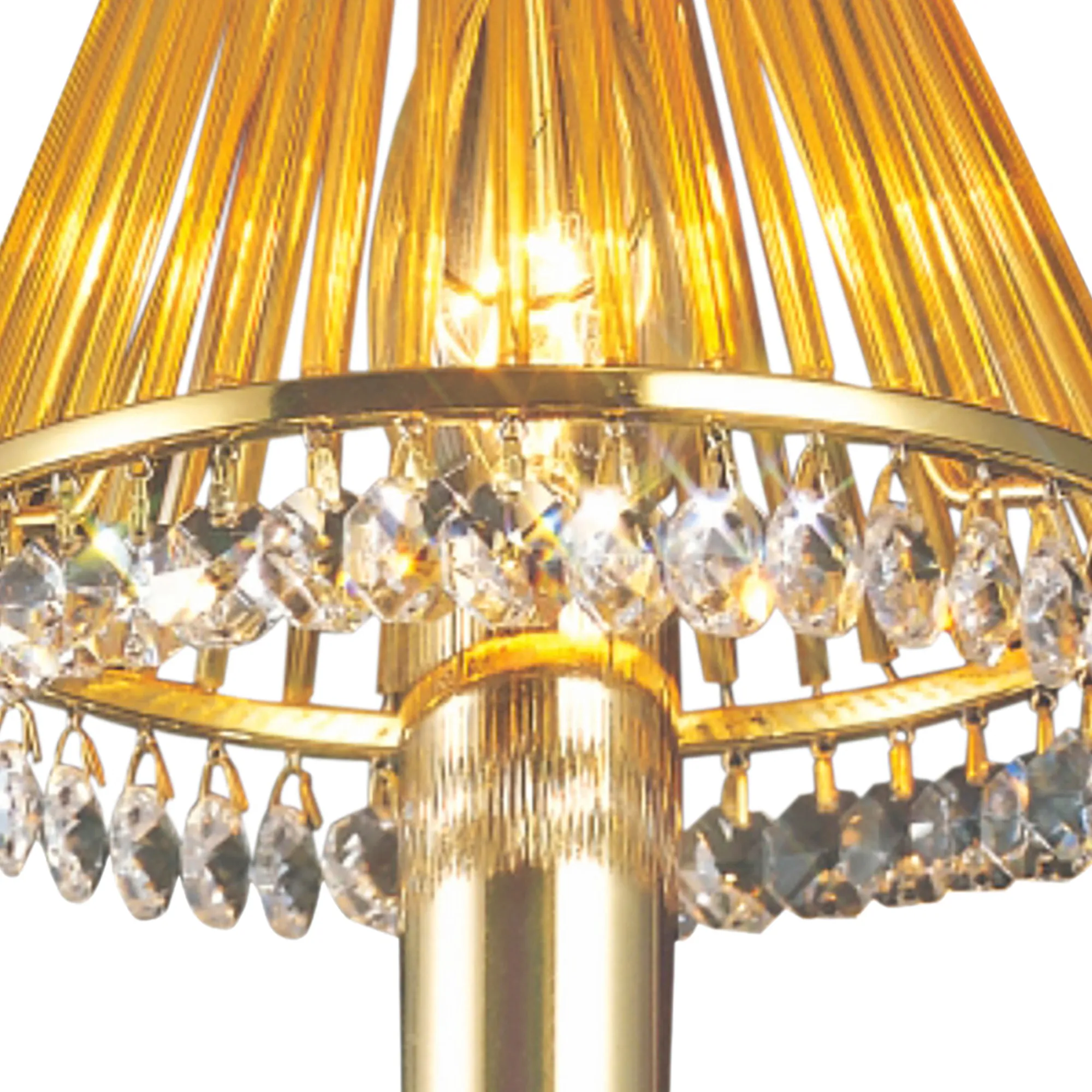 Crystal and Glass Rod Clip-On Shade IL30500  Diyas Crystal Shades